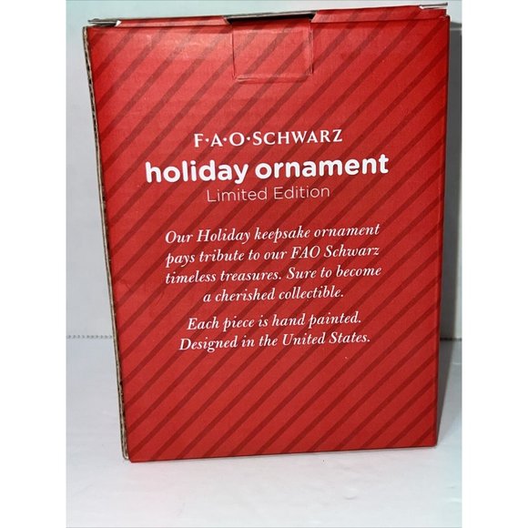 FAO Schwarz 2009 Holiday Ornament Ltd Edition Blown Glass Teddy Doll Present A17 - Picture 9 of 13